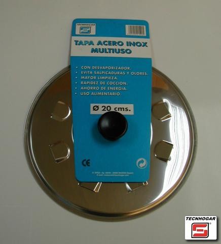 TAPA ACERO INOX 20cm